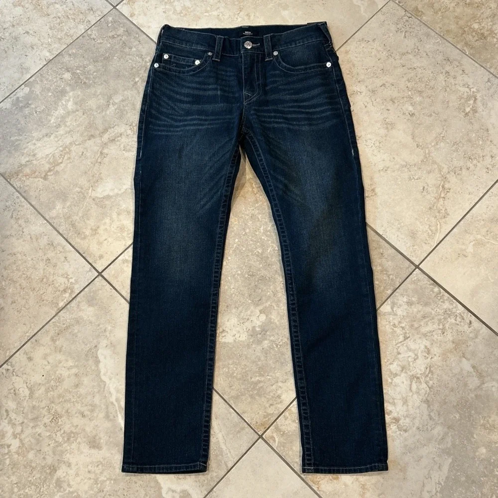 True‎ Religion Rocco Jean Men 31x32 Blue Denim Relaxed Skinny GGJD Last Call